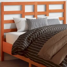 Cabecero de cama madera maciza de pino marrón cera 135 cm de , Cabeceros y pies de cama - Ref: Foro24-844250, Precio: 40,11 €...