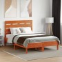 Wax brown solid pine wood bed headboard 135 cm by , Headboards and footboards - Ref: Foro24-844451, Price: 48,73 €, Discount: %
