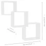 Würfelförmiges Wandregal aus Sperrholz, 68 x 15 x 68 cm von , Regale und Regale - Ref: Foro24-800270, Preis: 26,18 €, Rabatt: %