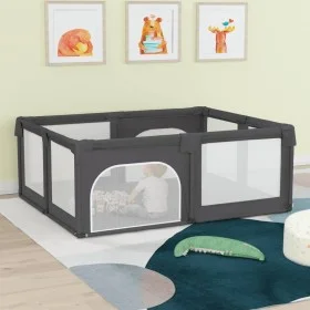 Baby-Laufstall mit 2 Türen aus dunkelgrauem Oxford-Stoff von , Baby-Laufgitter - Ref: Foro24-10308, Preis: 107,58 €, Rabatt: %