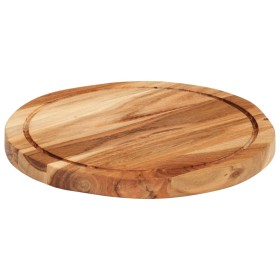 Tabla de cortar madera maciza de acacia Ø30x2,5 cm