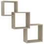 Estante de pared de cubo contrachapada color roble 68x15x68cm de , Estantes y estanterías - Ref: Foro24-800273, Precio: 31,15 €