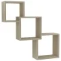 Estante de pared de cubo contrachapada color roble 68x15x68cm de , Estantes y estanterías - Ref: Foro24-800273, Precio: 29,62...