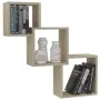 Estante de pared de cubo contrachapada color roble 68x15x68cm de , Estantes y estanterías - Ref: Foro24-800273, Precio: 29,62...