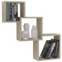 Oak plywood cube wall shelf 68x15x68cm by , Shelves and shelves - Ref: Foro24-800273, Price: 30,09 €, Discount: %
