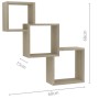 Oak plywood cube wall shelf 68x15x68cm by , Shelves and shelves - Ref: Foro24-800273, Price: 30,09 €, Discount: %