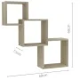 Würfelförmiges Wandregal aus Eichensperrholz, 68 x 15 x 68 cm von , Regale und Regale - Ref: Foro24-800273, Preis: 29,62 €, R...