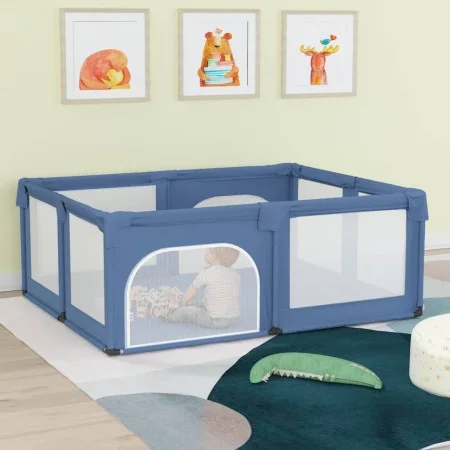 Baby playpen with 2 doors light blue Oxford fabric by , Baby Playpens - Ref: Foro24-10309, Price: 114,26 €, Discount: %