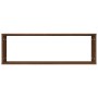 Estante cúbico de pared 4 uds madera roble marrón 80x15x26,5cm