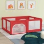 Parque para bebés con 2 puertas tela Oxford rojo