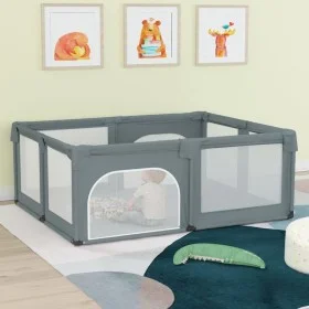 Baby playpen with 2 doors light gray Oxford fabric by , Baby Playpens - Ref: Foro24-10307, Price: 109,99 €, Discount: %