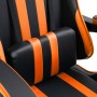 Silla gaming de cuero sintético naranja