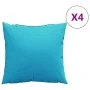 Dekokissen 4 Stück türkisfarbener Stoff 60x60 cm von , Kissen - Ref: Foro24-360424, Preis: 65,50 €, Rabatt: %