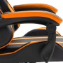 Silla gaming de cuero sintético naranja