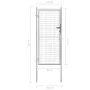 Silberverzinktes Gartentor aus Stahl, 105 x 225 cm von vidaXL, Gartentore - Ref: Foro24-144759, Preis: 228,05 €, Rabatt: %