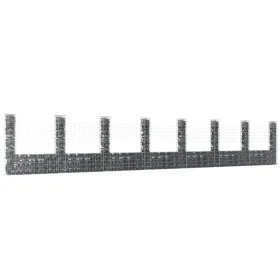 U-förmiger Gabionenkorb 8 Eisenpfosten 860x20x150 cm von , Zaunpaneele - Ref: Foro24-151288, Preis: 316,97 €, Rabatt: %