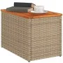 Garden side tables 2 pcs beige wood rattan 55x34x37cm by , Garden tables - Ref: Foro24-366069, Price: 69,22 €, Discount: %