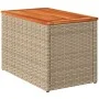 Garden side tables 2 pcs beige wood rattan 55x34x37cm by , Garden tables - Ref: Foro24-366069, Price: 69,22 €, Discount: %