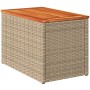 Mesas auxiliares de jardín 2 uds ratán madera beige 55x34x37cm de , Mesas de jardín - Ref: Foro24-366069, Precio: 63,82 €, De...