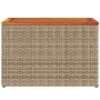 Garden side tables 2 pcs beige wood rattan 55x34x37cm by , Garden tables - Ref: Foro24-366069, Price: 69,22 €, Discount: %