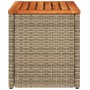 Mesas auxiliares de jardín 2 uds ratán madera beige 55x34x37cm de , Mesas de jardín - Ref: Foro24-366069, Precio: 63,82 €, De...