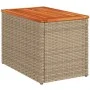 Garden side tables 2 pcs beige wood rattan 55x34x37cm by , Garden tables - Ref: Foro24-366069, Price: 69,22 €, Discount: %