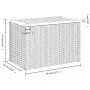Garden side tables 2 pcs beige wood rattan 55x34x37cm by , Garden tables - Ref: Foro24-366069, Price: 69,22 €, Discount: %