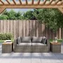 Mesas auxiliares de jardín 2 uds ratán madera gris 55x34x37 cm de , Mesas de jardín - Ref: Foro24-366131, Precio: 69,45 €, De...