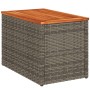 Garten-Beistelltische 2 Stück graues Holz Rattan 55x34x37 cm von , Gartentische - Ref: Foro24-366131, Preis: 59,33 €, Rabatt: %