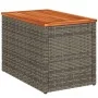 Mesas auxiliares de jardín 2 uds ratán madera gris 55x34x37 cm de , Mesas de jardín - Ref: Foro24-366131, Precio: 69,45 €, De...