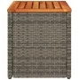 Mesas auxiliares de jardín 2 uds ratán madera gris 55x34x37 cm de , Mesas de jardín - Ref: Foro24-366131, Precio: 69,45 €, De...