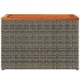 Garten-Beistelltische 2 Stück graues Holz Rattan 55x34x37 cm von , Gartentische - Ref: Foro24-366131, Preis: 59,33 €, Rabatt: %