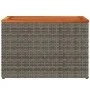 Mesas auxiliares de jardín 2 uds ratán madera gris 55x34x37 cm de , Mesas de jardín - Ref: Foro24-366131, Precio: 69,45 €, De...