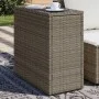 Garden side table with glass top PE rattan gray 58x27.5x55 cm by , Garden tables - Ref: Foro24-366133, Price: 61,71 €, Discou...