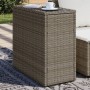 Garten-Beistelltisch mit Glasplatte PE-Rattan grau 58x27,5x55 cm von , Gartentische - Ref: Foro24-366133, Preis: 50,63 €, Rab...
