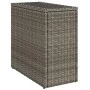 Garden side table with glass top PE rattan gray 58x27.5x55 cm by , Garden tables - Ref: Foro24-366133, Price: 61,71 €, Discou...