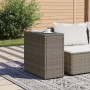 Garten-Beistelltisch mit Glasplatte PE-Rattan grau 58x27,5x55 cm von , Gartentische - Ref: Foro24-366133, Preis: 50,63 €, Rab...
