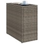 Garten-Beistelltisch mit Glasplatte PE-Rattan grau 58x27,5x55 cm von , Gartentische - Ref: Foro24-366133, Preis: 50,63 €, Rab...