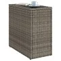 Garten-Beistelltisch mit Glasplatte PE-Rattan grau 58x27,5x55 cm von , Gartentische - Ref: Foro24-366133, Preis: 59,74 €, Rab...