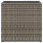Garden side table with glass top PE rattan gray 58x27.5x55 cm by , Garden tables - Ref: Foro24-366133, Price: 61,71 €, Discou...