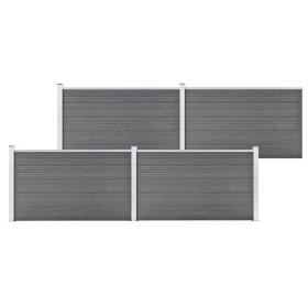 Gray WPC garden fence 699x106 cm by , fence panels - Ref: Foro24-3053249, Price: 826,42 €, Discount: %