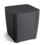 Keter Mesa auxiliar de jardín Luzon mimbre plano color grafito by , Garden tables - Ref: Foro24-408949, Price: 57,25 €, Disco...