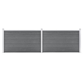Gray WPC garden fence 353x106 cm by , fence panels - Ref: Foro24-3053247, Price: 408,51 €, Discount: %