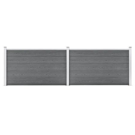 Gray WPC garden fence 353x106 cm by , fence panels - Ref: Foro24-3053247, Price: 457,31 €, Discount: %