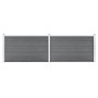Valla de jardín de WPC gris 353x106 cm de , Paneles de vallas - Ref: Foro24-3053247, Precio: 408,51 €, Descuento: %
