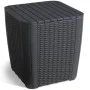 Keter Luzon garden side table graphite round wicker by , Garden tables - Ref: Foro24-420013, Price: 57,40 €, Discount: %
