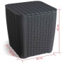 Keter Luzon garden side table graphite round wicker by , Garden tables - Ref: Foro24-420013, Price: 57,34 €, Discount: %