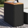 Garden side table with black PE rattan wood top 58x27.5x55 cm by , Garden tables - Ref: Foro24-365983, Price: 53,30 €, Discou...