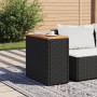 Garden side table with black PE rattan wood top 58x27.5x55 cm by , Garden tables - Ref: Foro24-365983, Price: 53,30 €, Discou...
