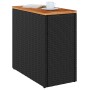 Garden side table with black PE rattan wood top 58x27.5x55 cm by , Garden tables - Ref: Foro24-365983, Price: 53,30 €, Discou...